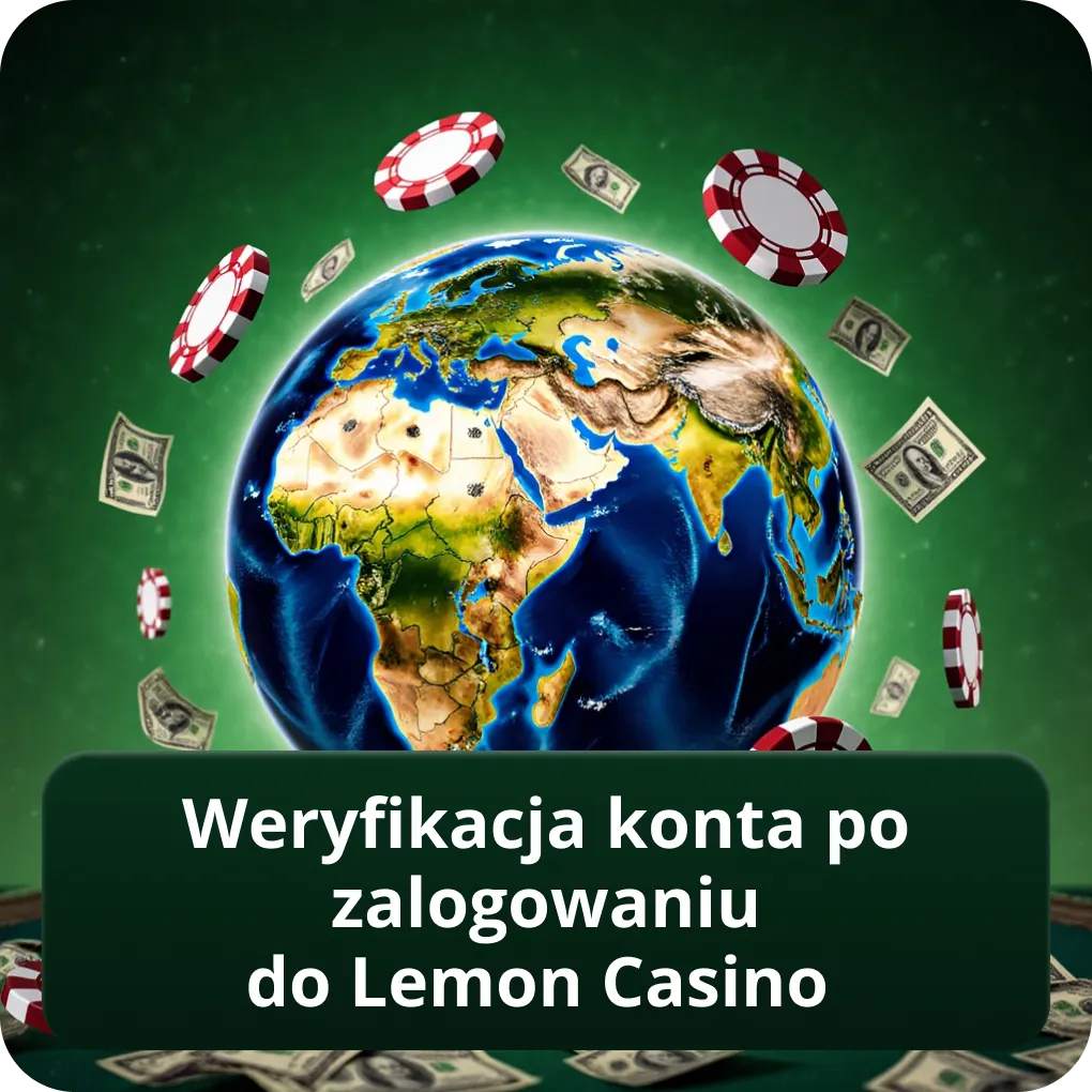 Weryfikacja konta po zalogowaniu do Lemon Casino