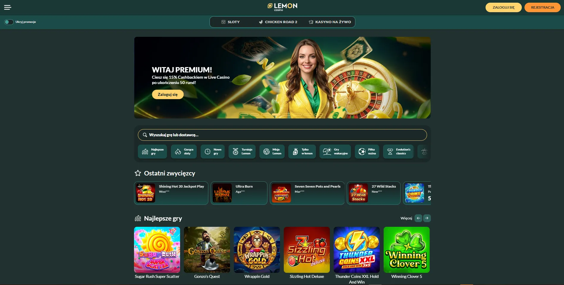 Lemon Casino kod promocyjny bez depozytu Polska 2026 dla nowych graczy