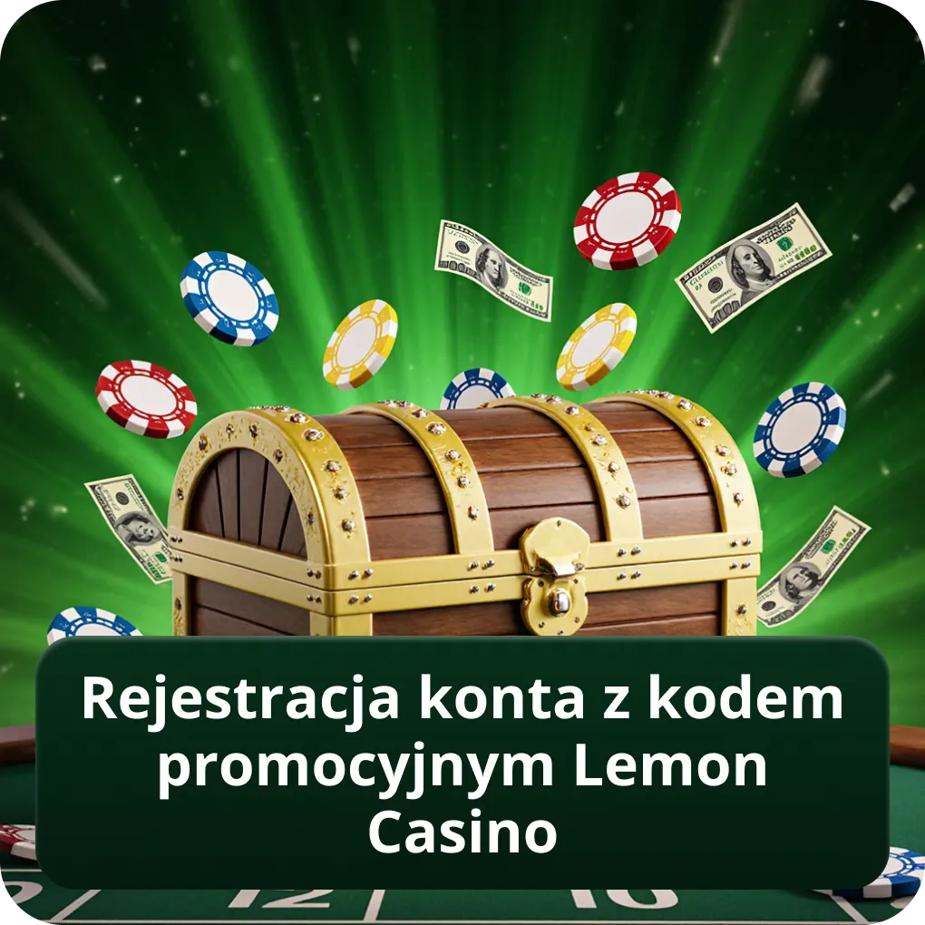 Rejestracja konta z kodem promocyjnym Lemon Casino